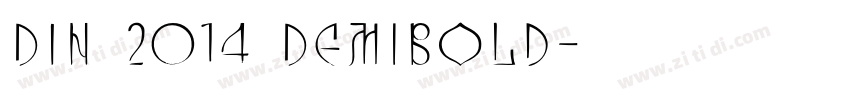 DIN 2014 DemiBold字体转换